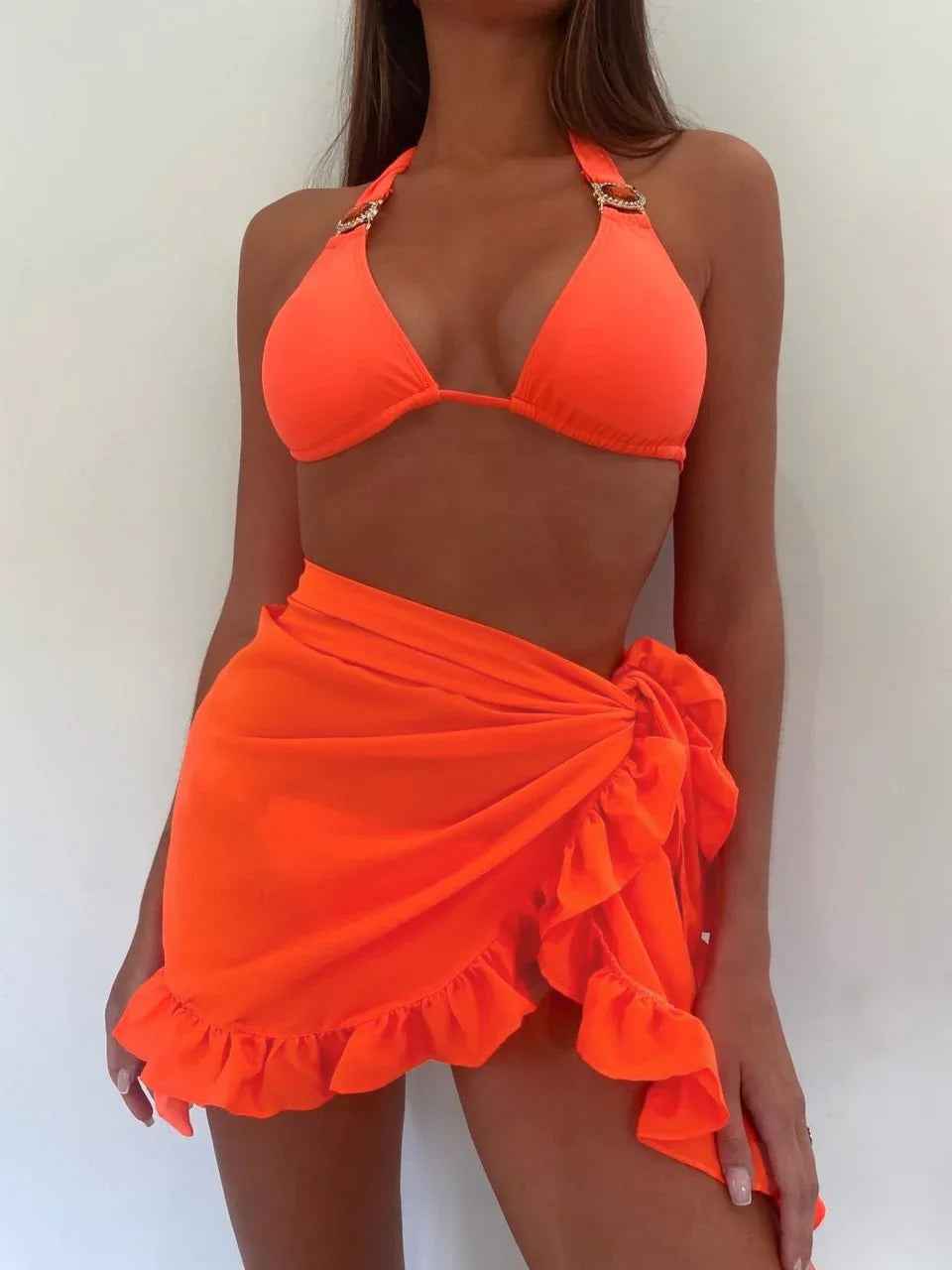 Mesh Ruffle Beachwear Skirt - Mini Wrap for Stylish Summer Vibes