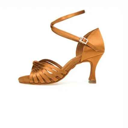 Professional Latin Dance Shoes Adult Womens High Heel Soft Soled Teacher Shoes Performance Shoes Latin Dance Shoes - The Velvet Finch